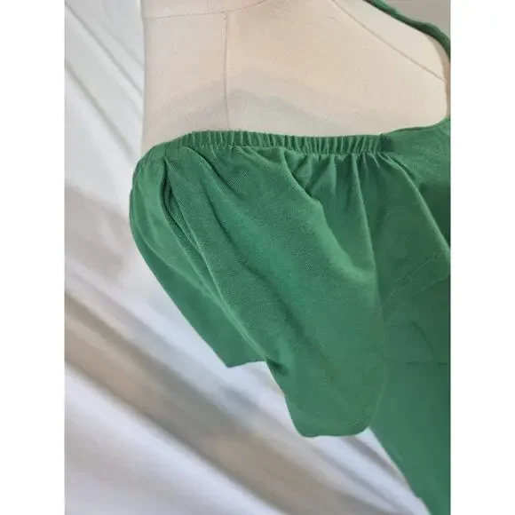 Boden Square Neck Green Jersey Mini Dress US 2 - Picture 5 of 10